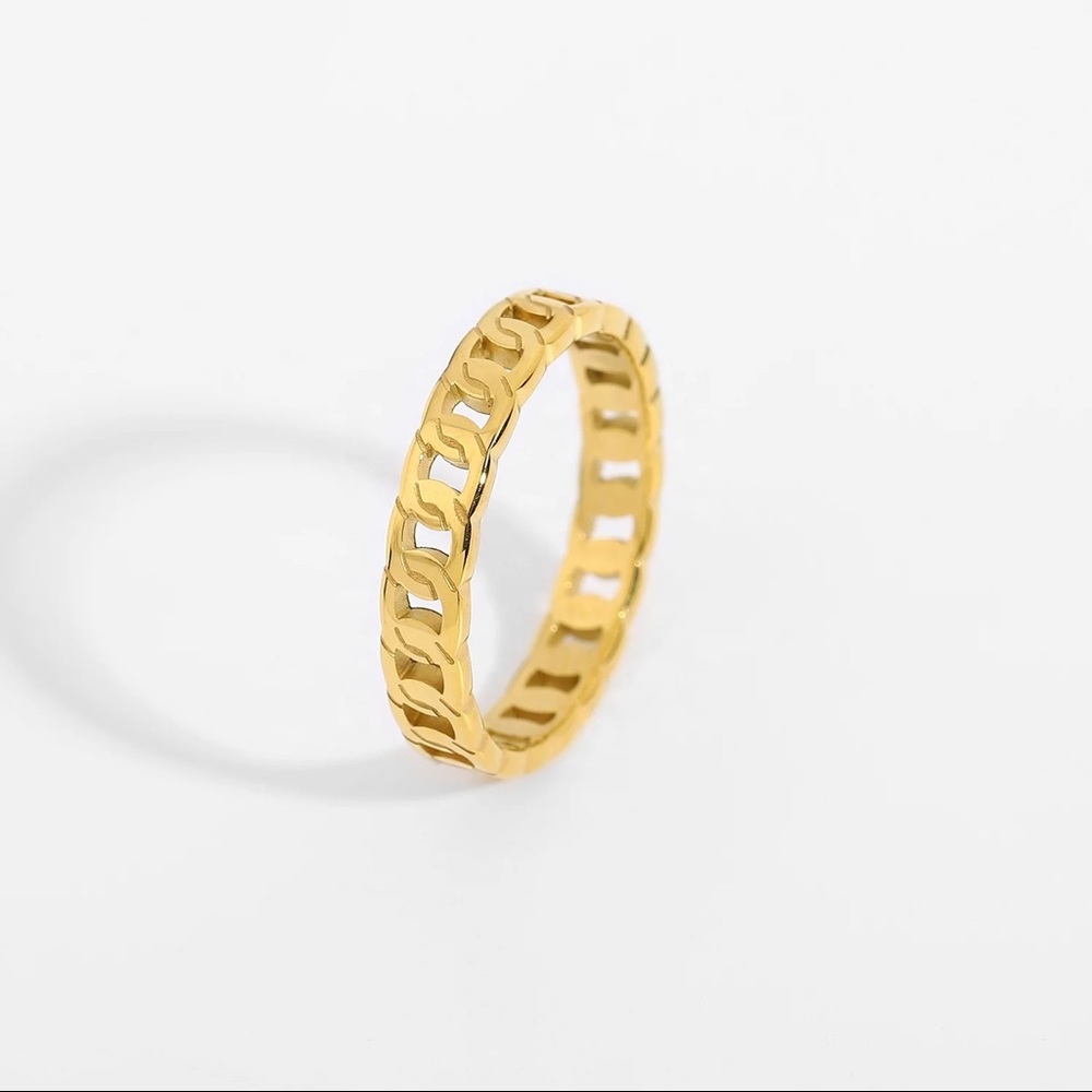 Gold Ring Band - Stainless Steel